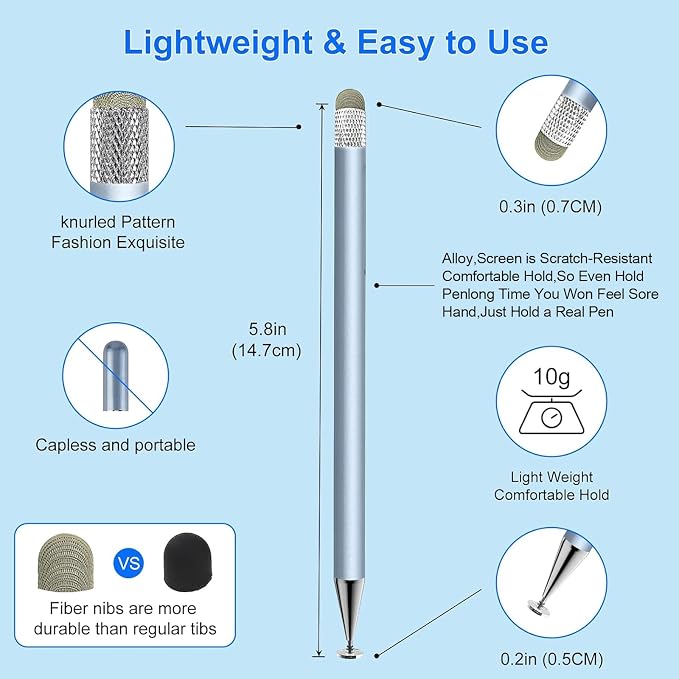 Stylus Pen for Touchscreen, 3 Pack Stylus for Nintendo Switch, ipad | 2-in-1 - Image 3
