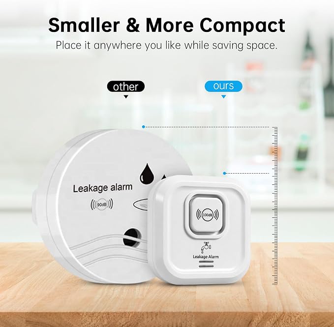 100dB Water Sensor Alarm Water Leak Detector, - Image 3