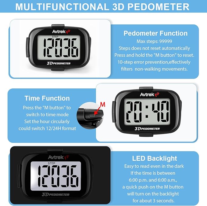 AVTREK 3D Step Counter Clip On - Image 6