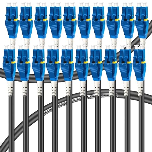 20-Pack - 1m Uniboot LC to LC Armored Fiber Patch Cable, Singlemode 9/125um by Bangun