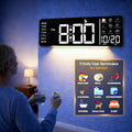 Hoifen Clock with Day and Date for Seniors, Remote Control, Night Light by Unknown