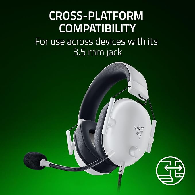 Razer BlackShark V2 X Wired Xbox Gaming Headset, White | 50mm Drivers, Cardioid Mic, Lightweight, Comfortable Noise Isolating Earcups, For Xbox Series X, Series S, PS5, PC, Switch - Image 7