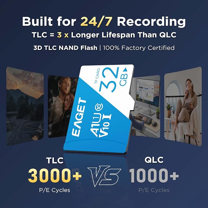 EAGET 2-Pack 32GB TF Memory Card Up to 100MB/s Read 30MB/s Write - Image 4