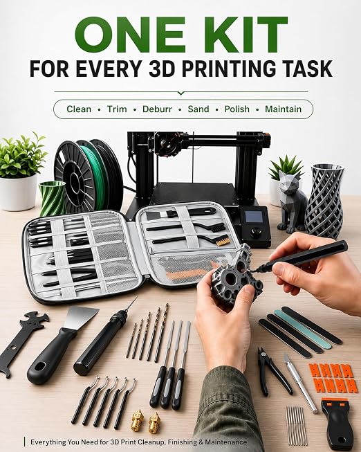 SHOWPIN 64PCS 3D Printer Tools: 3D Printer Accessories & Printing Tools Kit - Image 8