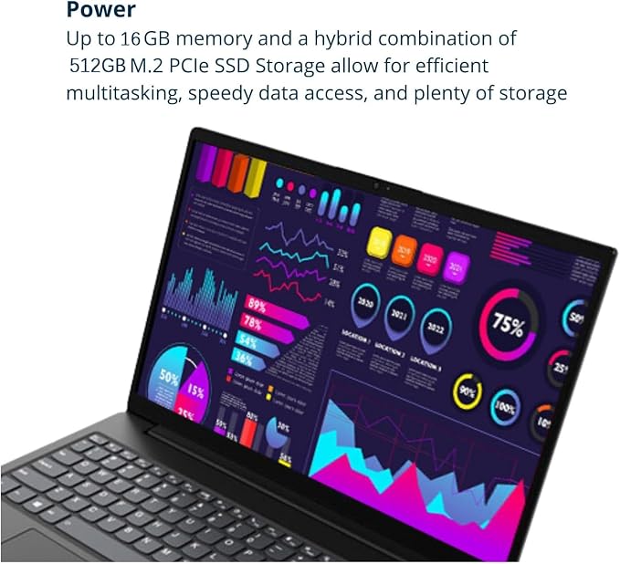 Lenovo V15 Laptop, 15.6" FHD Display, AMD Ryzen 5 5500U Hexa-core Processor (Beat Intel i7-1065G7), 16GB RAM, 512GB SSD, HDMI, RJ45, Numeric Keypad, Wi-Fi, Windows 11 Pro, Black - Image 5