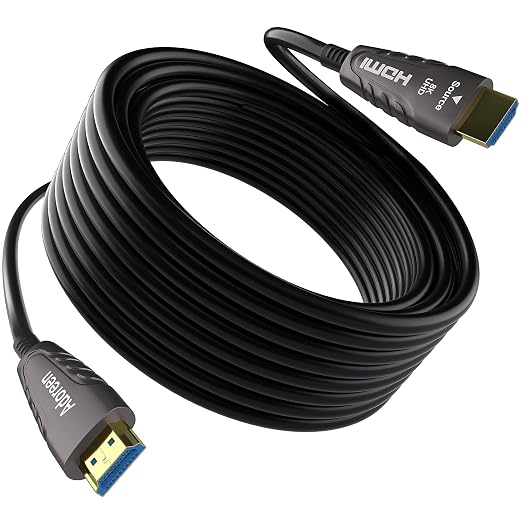 Adoreen 8K Fiber Optic HDMI 2.1 Cable 40 Feet, Active Optical HDMI Cord by Adoreen
