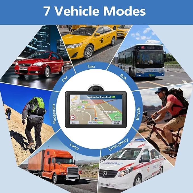 GPS Navigator for Car Truck RV, 9-inch High-Definition Touch Screen，2025 Maps - Image 2