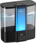 Geek-Level Aeocky Humidifier for Baby, Quiet Ultrasonic Humidifiers for Bedroom, Nursery with Ambient Light, 4L Top-Fill Cool Mist Diffuser with Timer, Sleep, Auto, Constant Humidity Mode (Black) by AeockyDirect