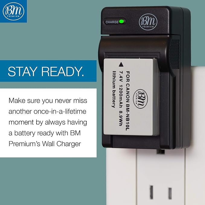 BM Premium 2 Pack of NB-10L Battery and Charger Kit - Image 5