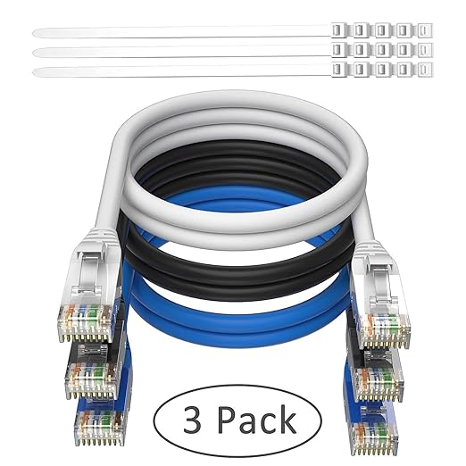 Adoreen Cat 6 Ethernet Cable 6 Ft-3 Pack, High Speed Short Patch Cables Network - Image 6