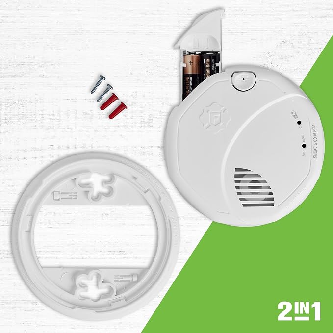 First Alert Combination Smoke & Carbon Monoxide Alarm, Battery Operated Detector - Image 4