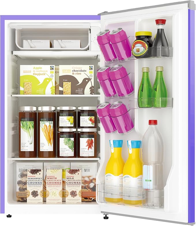 ARCTIC CHEF Mini Refrigerator-Freezer Compartment-Adjustable Thermostat Control-Reversible Doors-Ideal for Dorm, Office, RV, Garage, Apartment-PURPLE, 3.2 CU.FT - Image 5