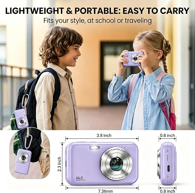 Digital Camera, FHD 1080P 44MP Compact Small Digital Camera - Image 6