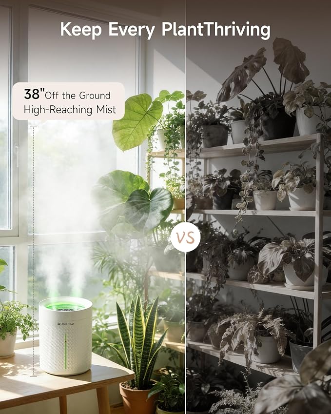 SP SpacePlayer Cordless Humidifier for Bedroom, 3L Top Fill Cool Mist Ultrasonic, 4000mAh Wireless Portable, Quiet 23dB, Auto Shut-Off, Timer, BPA Free, Easy Clean, for Baby Nursery Plants Home Office - Image 5