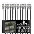 0.5 Foot Cat6 Patch Cables, Solid Pure Copper Patch Cord, Cat 6 Ethernet Cable by CatBose
