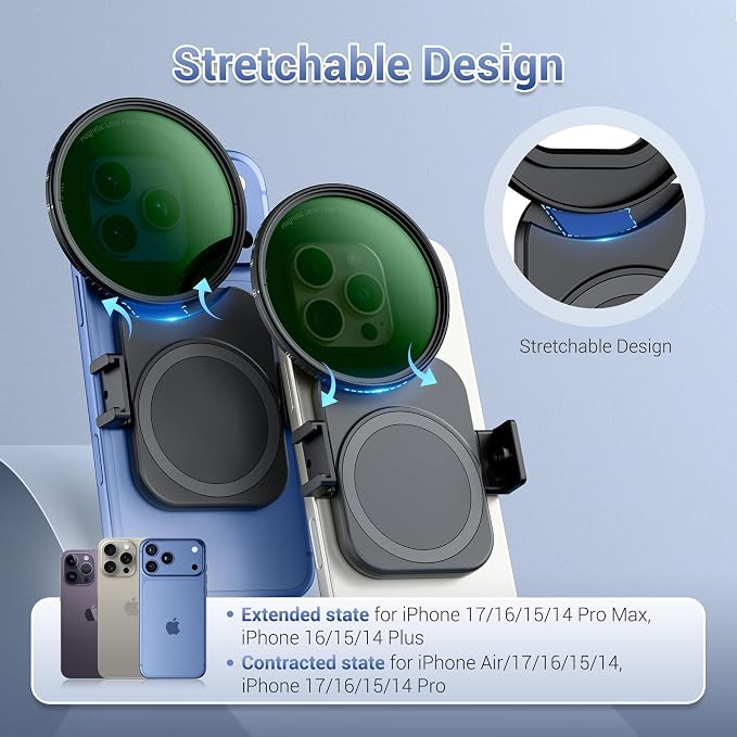 JJC 67mm ND Filter for iPhone, Magnetic Lens Filter Mount - Image 2