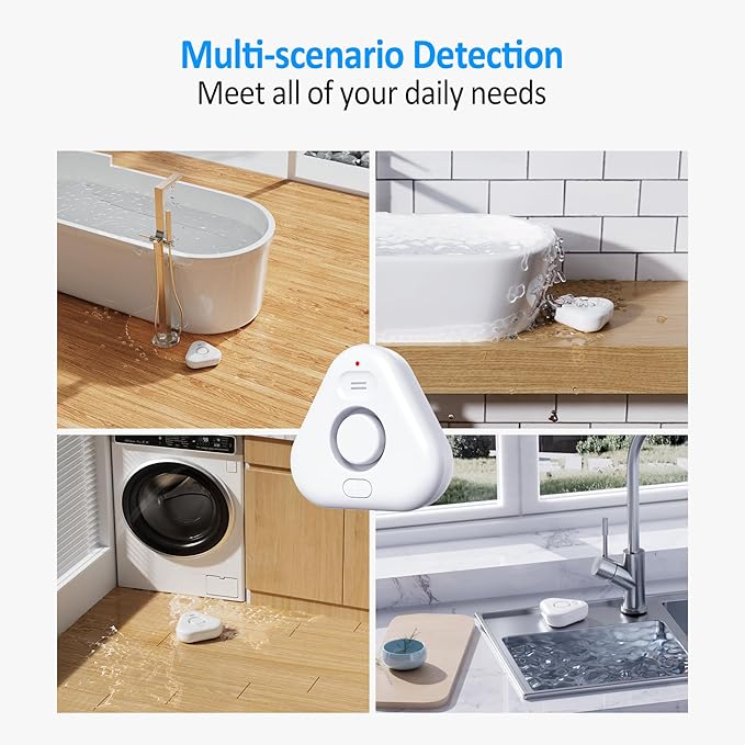 Stechro Water Leak Detector, 120dB Water Sensor Alarm, Water Leakage Detection - Image 4