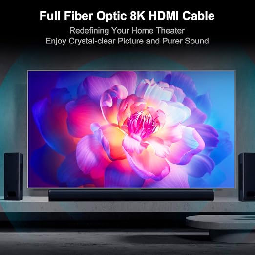 RUIPRO 8K Detachable Full Fiber Optic Armored DisplayPort Cable 1.4, 32.4 Gbps - Image 8