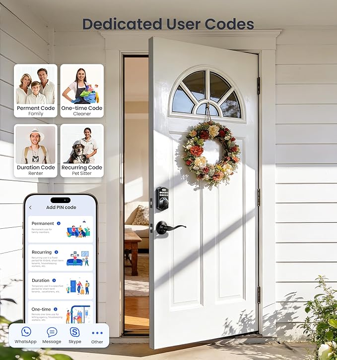 Veise VE012W-B Wi-Fi Fingerprint Smart Lock - Image 5