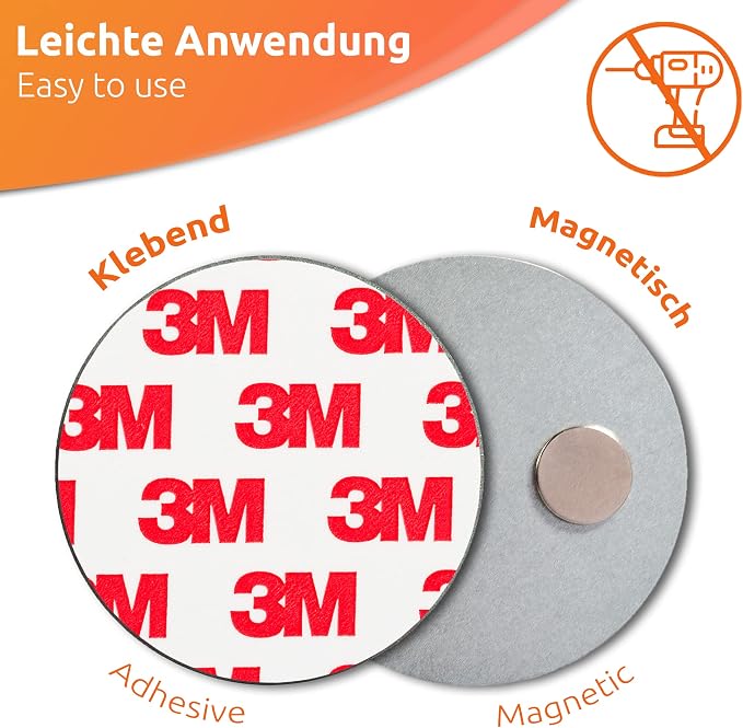 ECENCE Magnetic Smoke Detector Installation Tool 5pcs Magnetic Adhesive Pads - Image 2