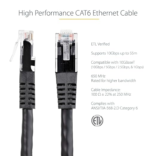 StarTech 6ft CAT6 Ethernet Cable - Image 2