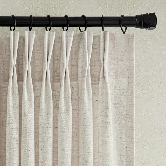 Memory Trained Pinch Pleated Curtains 84 Inches Long, Viral Linen Pinch Pleat - Image 10