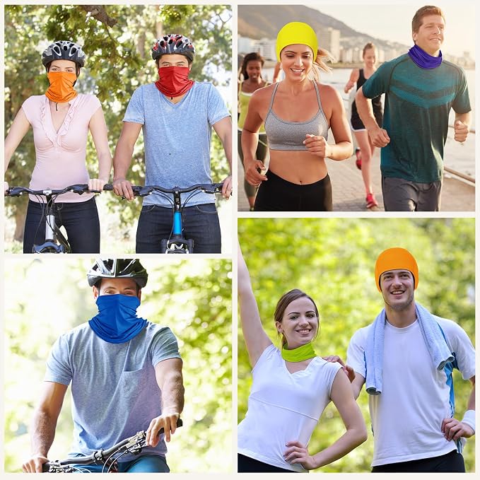 Geyoga 6 Pieces Summer UV Protection Cooling Neck Gaiter Face Clothing Neck - Image 5