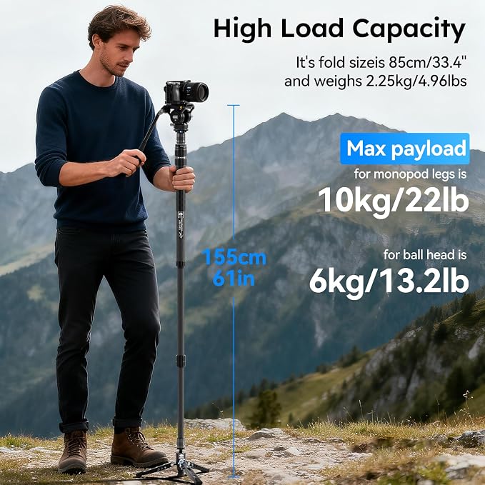 SIRUI AM-145 Carbon Fiber 3-in-1 Monopod - Image 2