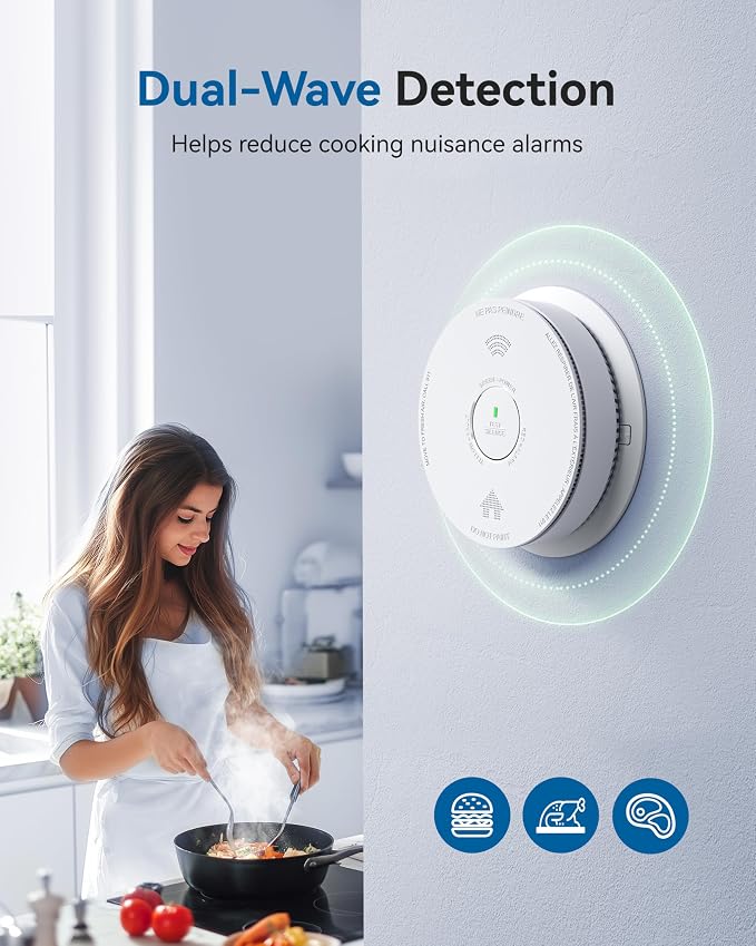 SITERWELL Smoke Detector Combo Smoke & Carbon Monoxide Alarm, 10-Year Battery - Image 4