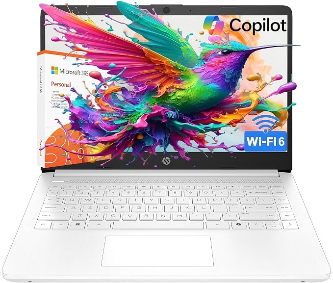HP Essential 2026 Laptop, Office 365, Copilot AI, 8GB RAM, Intel Processor | Windows 11 Home S, WiFi 6 & Bluetooth, Camera, Fast Charge, Longtime battery life, Portable Design for Office & Student by Unknown