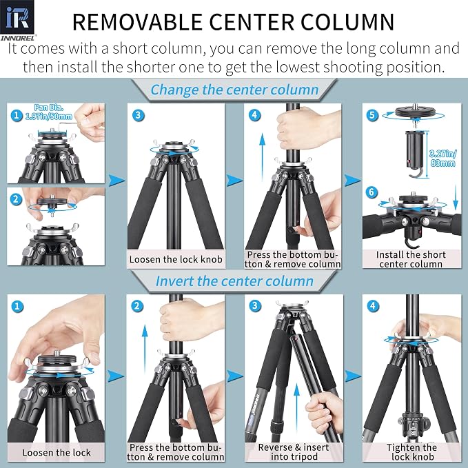 Carbon Fiber Tripod-INNOREL GT284C Professional Compact Portable Tripod - Image 8
