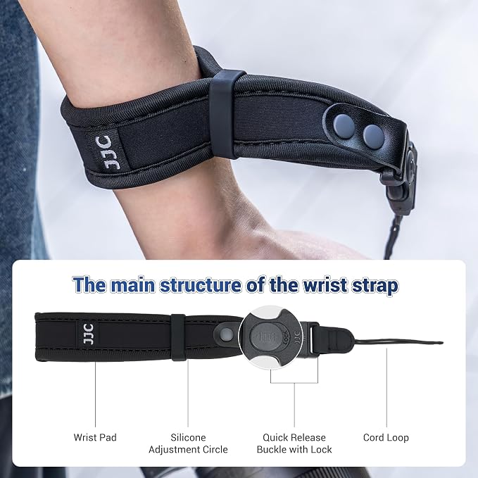 JJC Updated Soft Camera Hand Strap Wrist Strap - Image 4