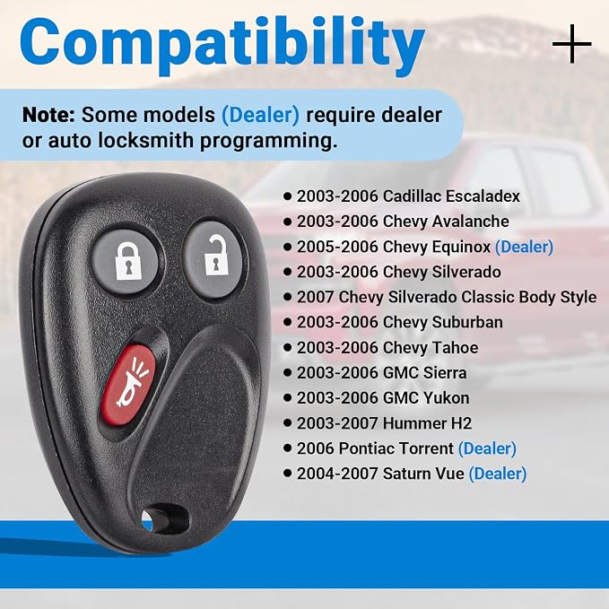 Keyless Entry Car Key Fob Replacement - Image 2