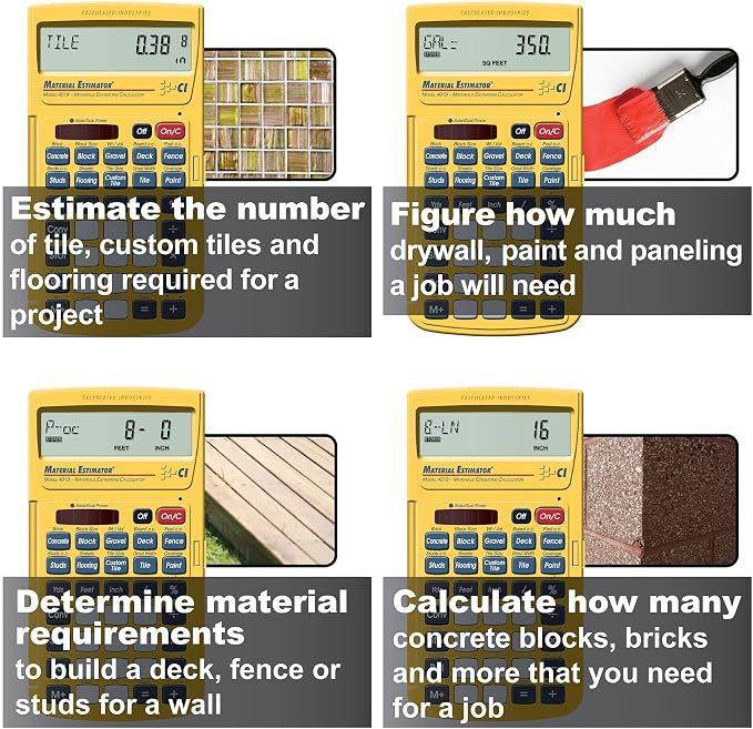 Calculated Industries 4019 Material Estimator Calculator | Finds Project - Image 7