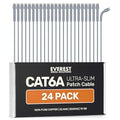 Everest Ultra Slim Cat6a Ethernet Patch Cables 10ft Gray by EverestMediaSolutions