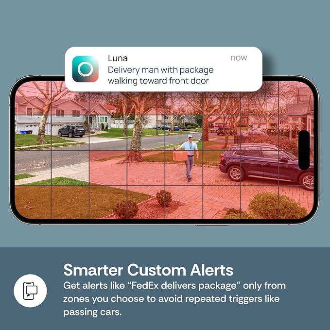 Luna 2K AI Wired Cameras for Home Security, Outdoor/Indoor, 2.4GHZ Wi-Fi - Image 5