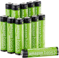 Amazon Basics 12-Pack Rechargeable AAA NiMH Batteries, 800 mAh, Low by AmazonBasics