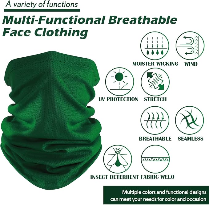 Geyoga 6 Pieces Summer UV Protection Cooling Neck Gaiter Face Clothing Neck - Image 2
