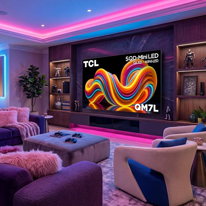 TCL 55 Inch Class QM7L Series | SQD-Mini-LED QLED Smart TV | 55QM7L, 2026 Model | 144Hz | Ultimate Color Ultra Brightness & Contrast | Google AI Bang & Olufsen | Voice Gaming Streaming Television - Image 13