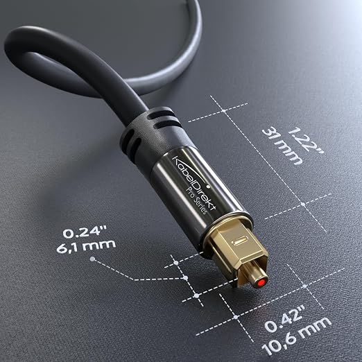 KabelDirekt – Optical Audio Cable – 6ft – Designed in Germany – Digital Optical - Image 7