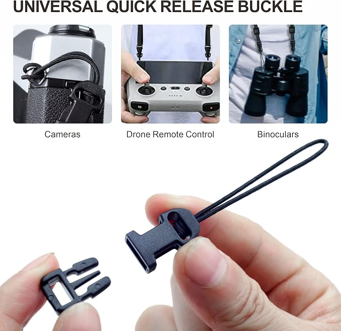 Padwa Lifestyle 8 Pcs Black Quick Release Camera Strap QD Loops Connector - Image 3