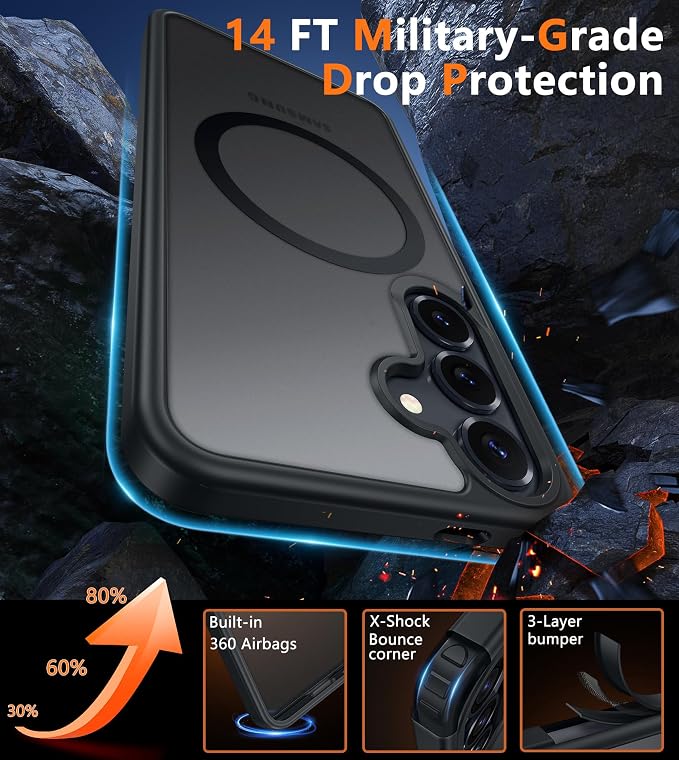 FNTCASE for Samsung Galaxy S25-Plus Case: for S24 Plus Magnetic Translucent - Image 5