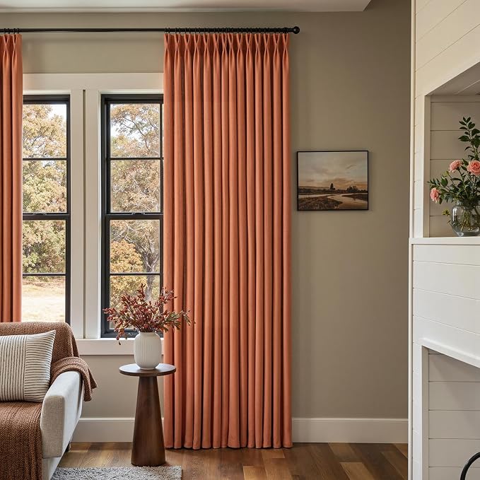 Memory Trained Pinch Pleated Curtains 102 Inches Long, Viral Linen Pinch Pleat - Image 3
