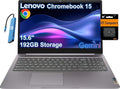 Lenovo Chromebook 15 IdeaPad 3i Laptop, 15.6" FHD, Intel Celeron, 4GB RAM | 192GB Storage (64GB eMMC + 128GB SD Card), Home & Students, Webcam, Numeric Keyboard, 10-Hour Long Battery Life, Chrome OS by LENOVO