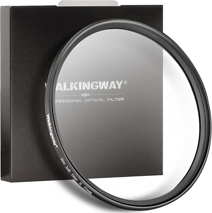 Walking Way 77MM White Pro Mist Diffusion Lens Filter, Dreamy Fog & Soft Glow by WalkingWay