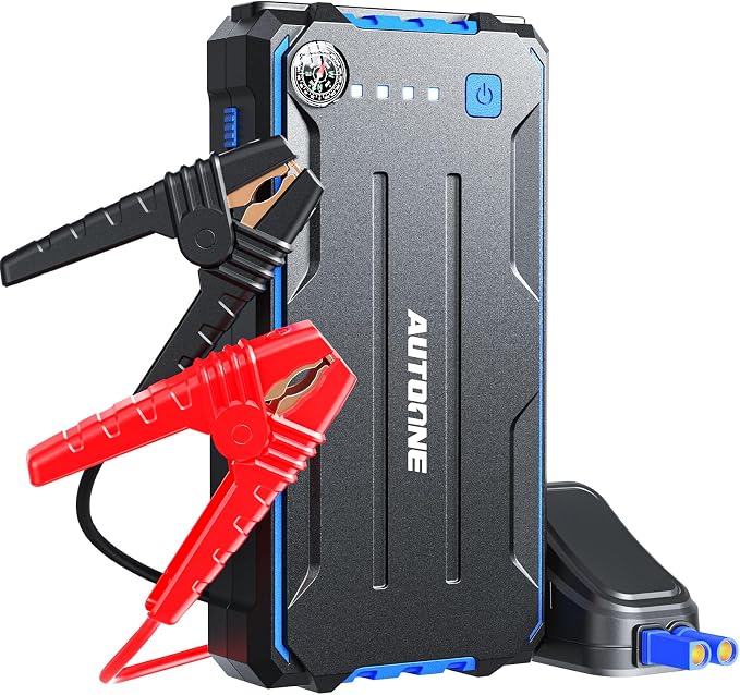 AUTOONE 4000A Car Jump Starter, Battery Jumper Starter Portable for Compact Car Up to 10.0L Gas and 8.0L Diesel Engine Jump Box with Jumper Cables, USB Output and LED Light by AUTOONE
