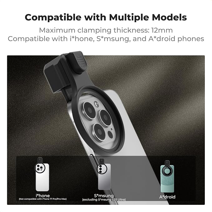 K&F CONCEPT 58mm Press-on Phone Lens Filter Adapter, Compatible - Image 5