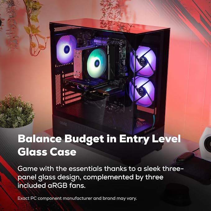 iBUYPOWER Element SE Gaming PC Desktop Computer AMD Ryzen 5 5500 CPU, AMD Radeon RX 6500XT 4GB, 16GB DDR4 Non-RGB 3200MHz RAM, 512GB NVMe SSD, Windows 11 Home, Gamer Keyboard and Mouse - ESA5R65XT04 - Image 4