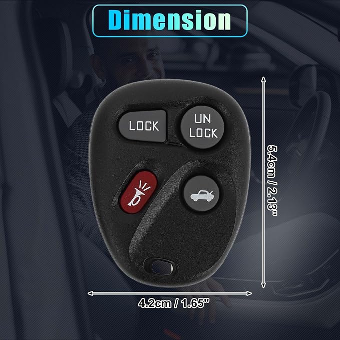 X AUTOHAUX 315MHz KOBLEAR1XT Keyless Entry Remote Ignition Transponder Key Fob - Image 6