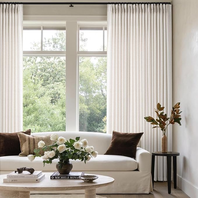 Memory Trained Pinch Pleated Curtains 96 Inches Long, Viral Linen Pinch Pleat - Image 5
